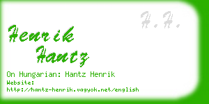 henrik hantz business card